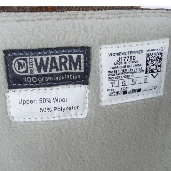 Merrell Haven Caramel Brown Tweed Tall Buckle Boots - Picture 9 of 12